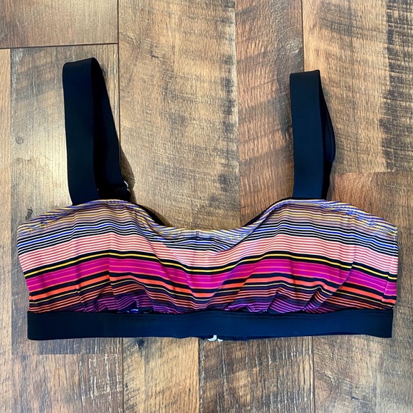 ATHLETA Capri Stripe Pura Bikini Top - SZ 34 B/C - Picture 2 of 6